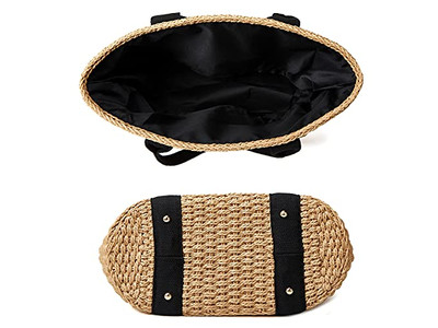 Children Straw Bags Half Soon Bag Hand-Held Customize