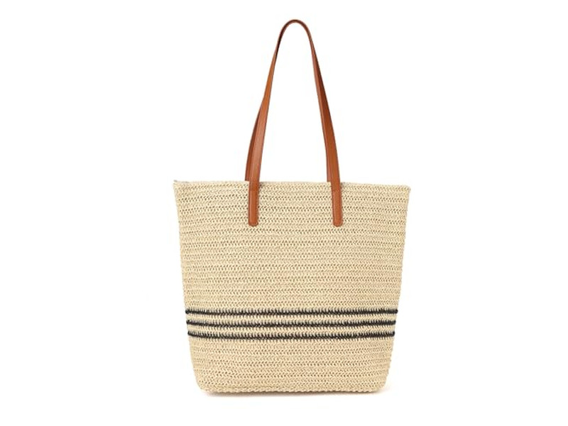Lady Straw Handbag Bag Hat Sets Kit Girl For Soap Makeup Beach Rattan Purse