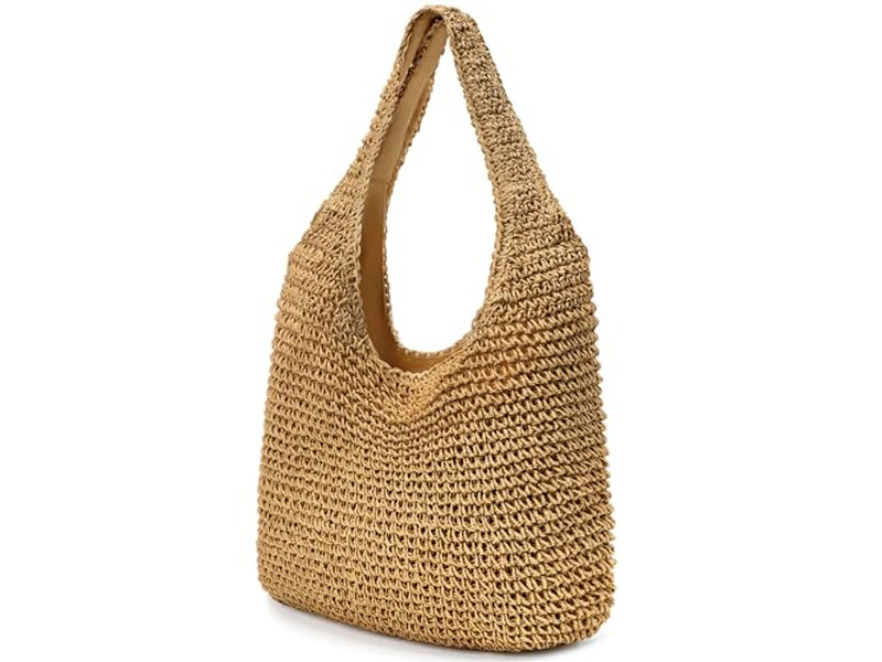 Shoulder Straw Purse Backpack Bag And Pearls Beach