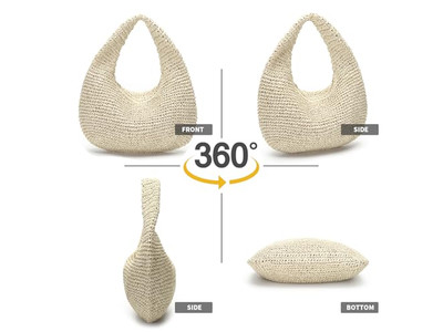 Straw Bag Trend Bamboo Circle French Ethnic Bags Women Custom Fringe Bucket