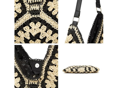 Straw Paper Braid Bag Purse For Women Purses Bags Set Rainbow Handbag